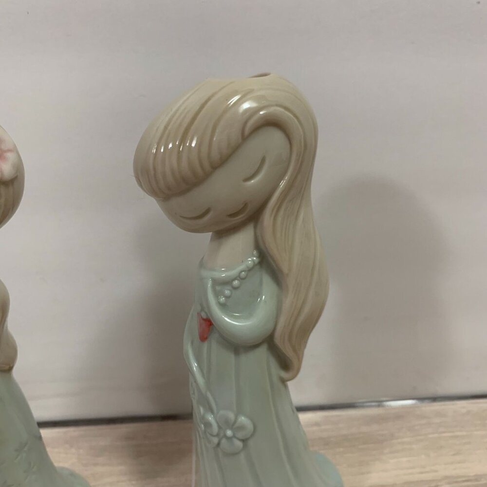 Vintage Made In Japan Cute Japanese Girls Bud Vases EUC - Picture 5 of 11
